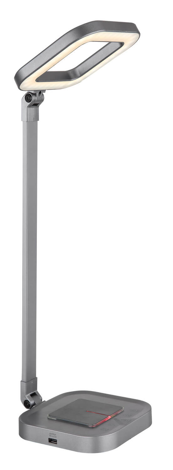 Vue de profil montrant le bras articulé et la tête rectangulaire inclinée