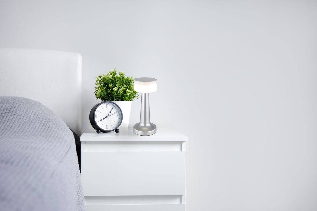 Lampe à poser Angelika nickel satiné