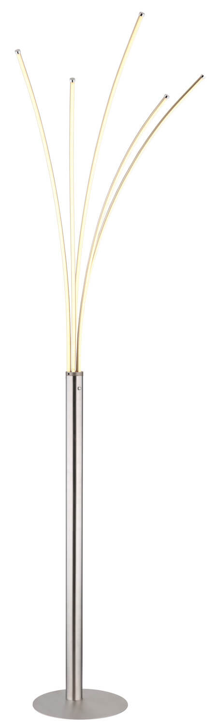 Lampadaire Bizzy nickel satiné