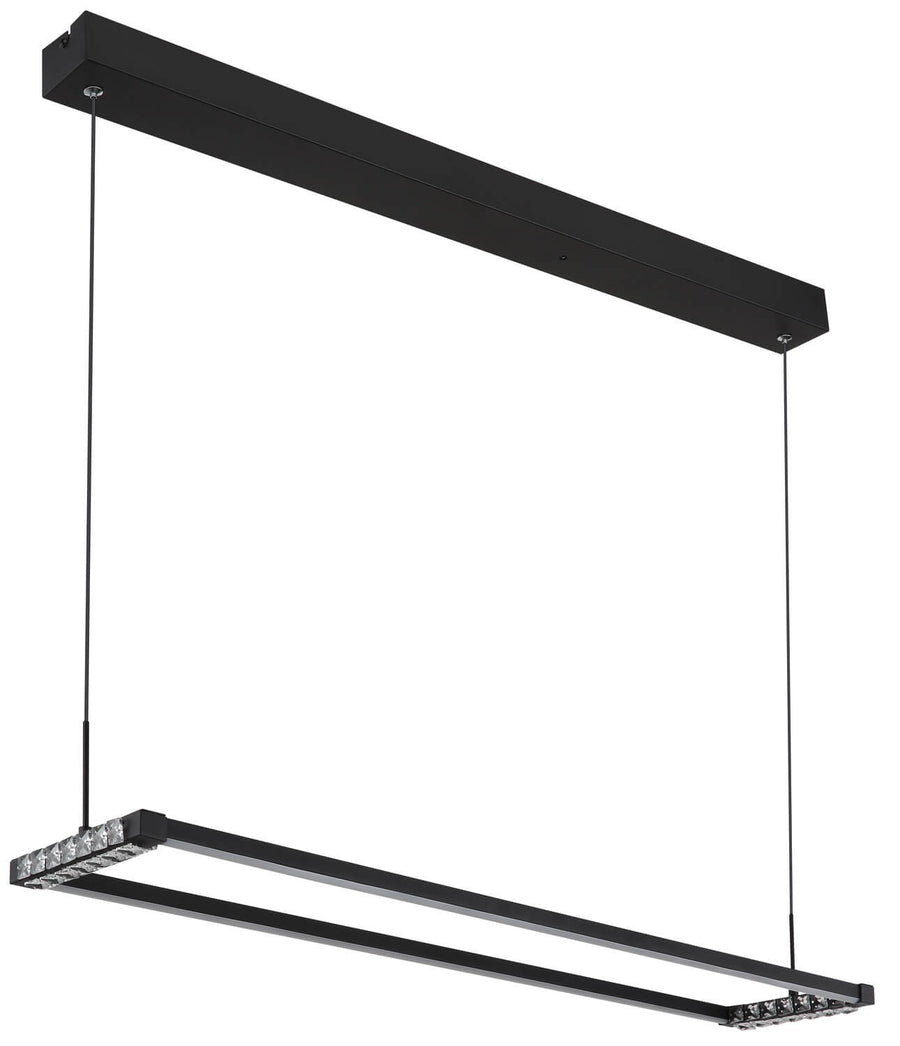 Suspension Mariella noire mat