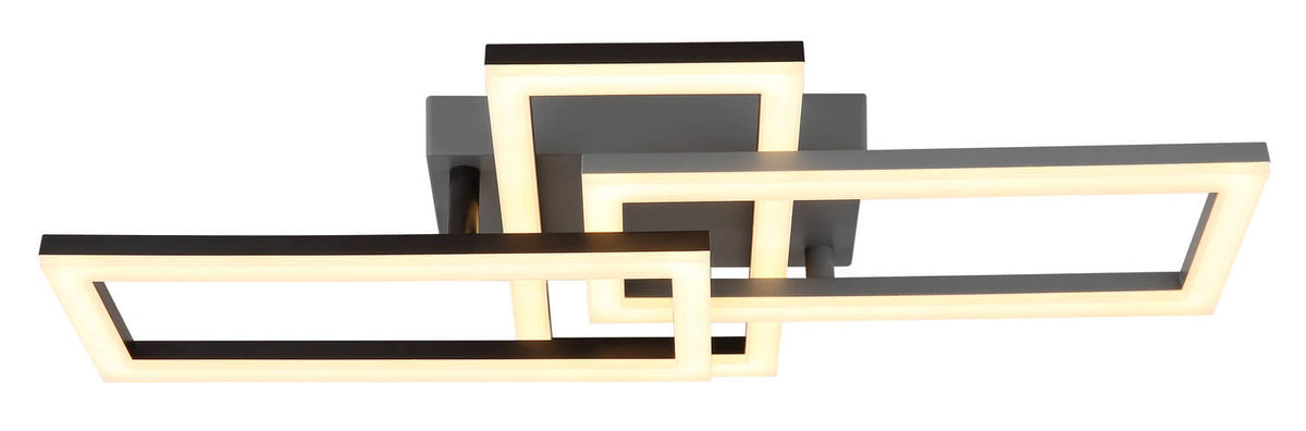Plafonnier Sapena noir mat (67328-24O)