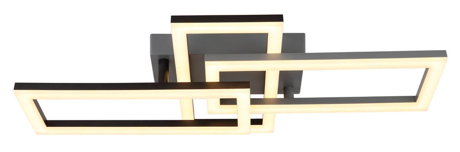 Plafonnier Sapena noir mat (67328-24O)