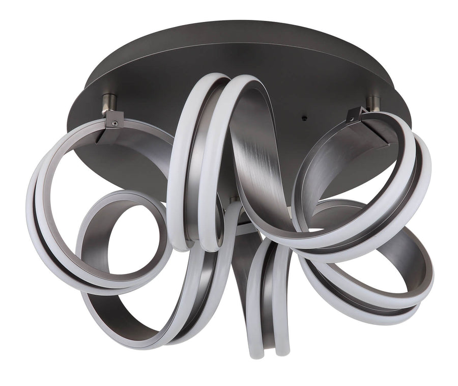 Plafonnier Kuni gris, Ø 46 cm