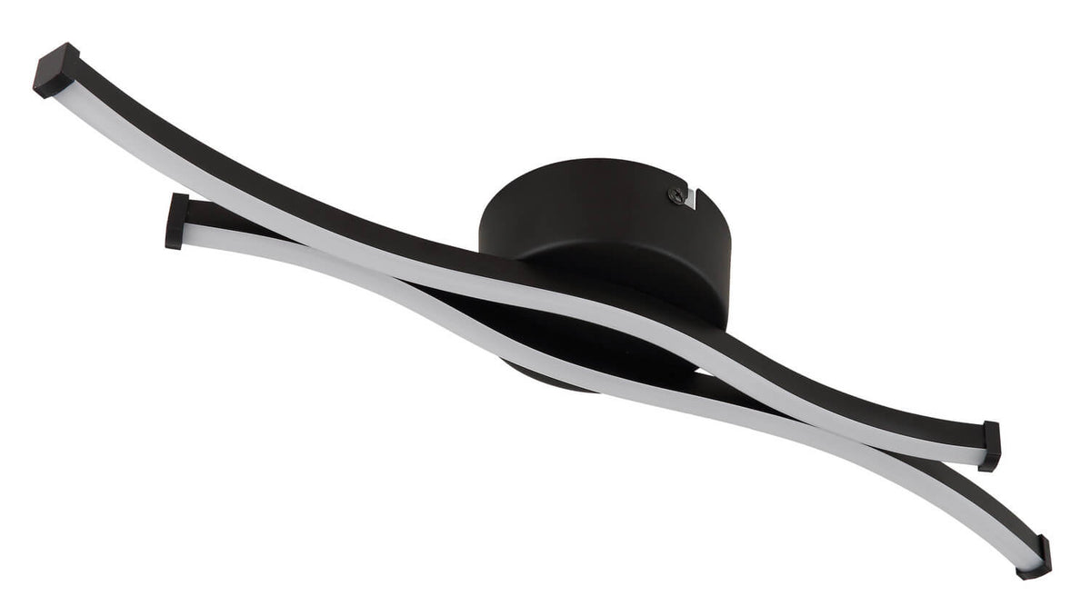 Plafonnier Boyd noir mat, L 47,6 cm