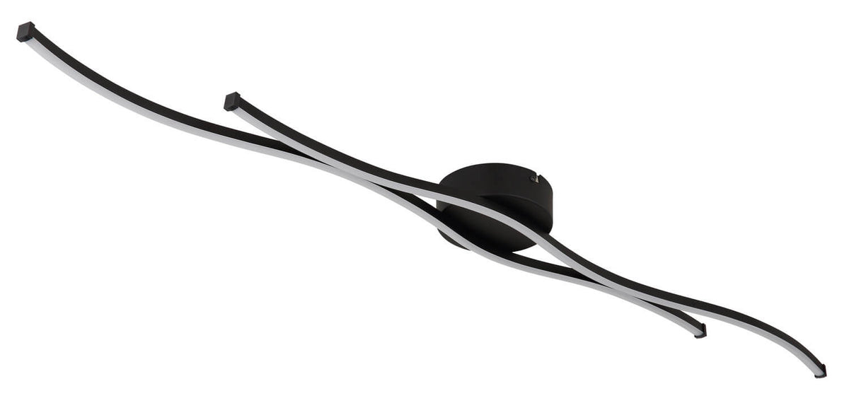 Plafonnier Boyd noir mat, L 110,4 cm
