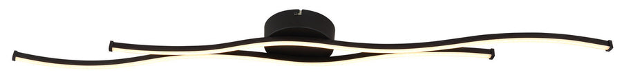 Plafonnier Boyd noir mat, L 110,4 cm