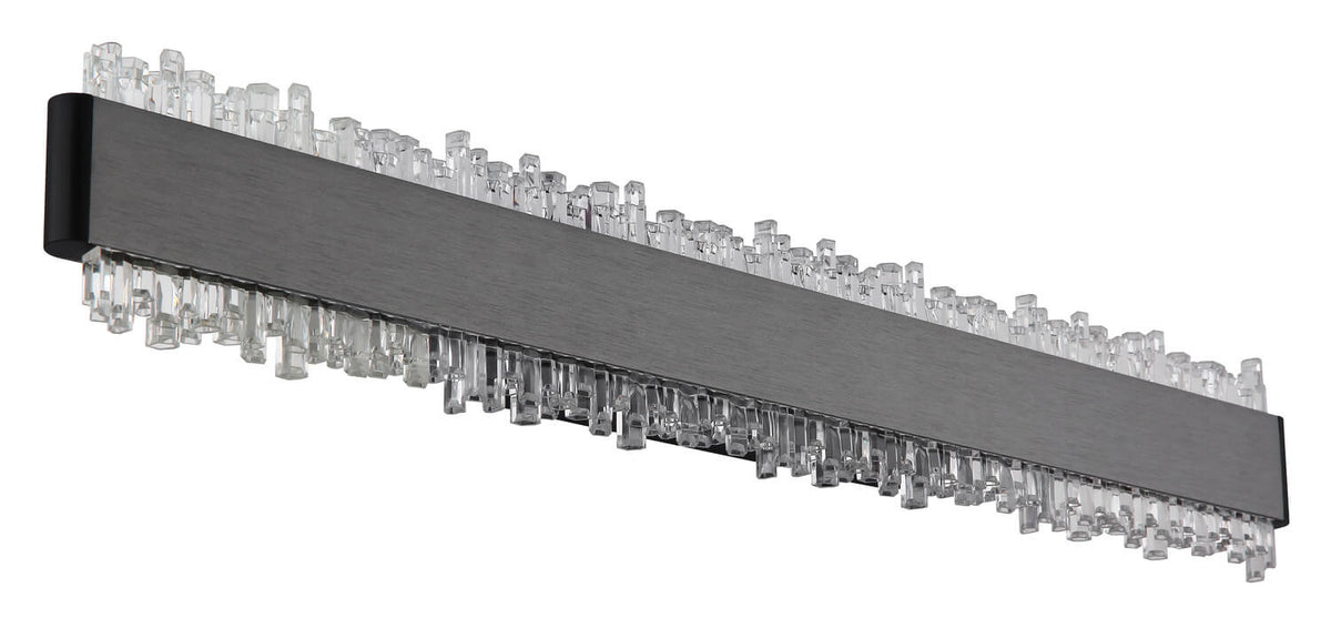 Applique murale Stalagmita noire mat, L 48 cm