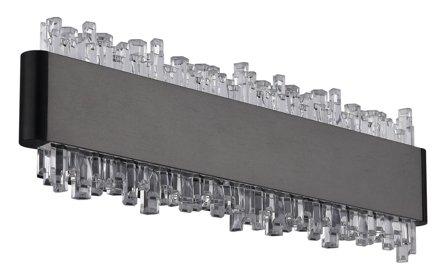Applique murale Stalagmita noire mat, L 25 cm
