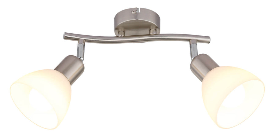 Spot Malte nickel satiné, L 29 cm