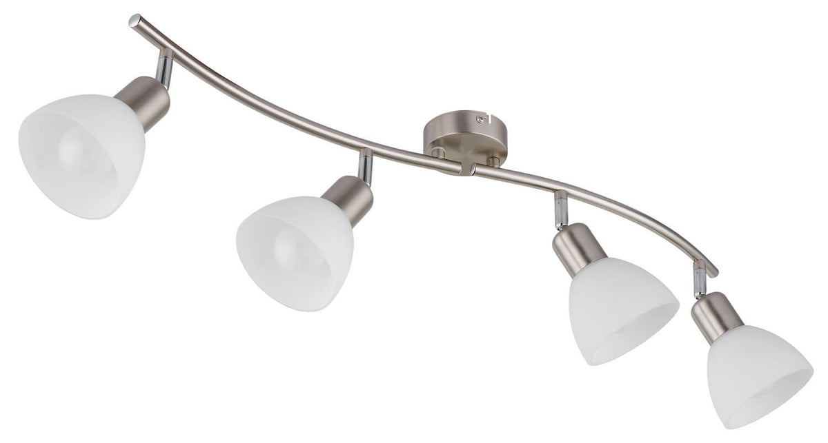 Spot Malte nickel satiné, L 70 cm