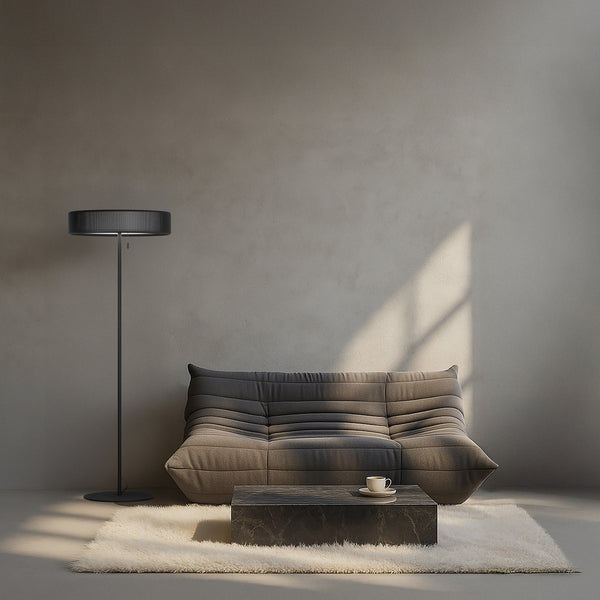 Lampadaire Grain L, noir mat
