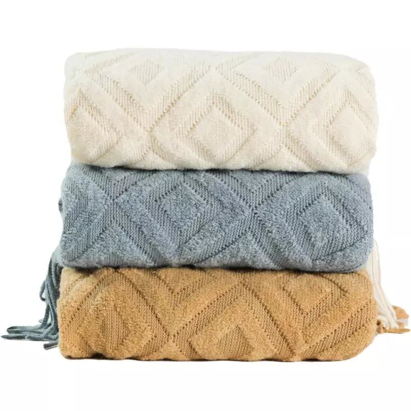 Grand Plaid Canapé | Confort Douillet - Designix Plaid Blanc Crème 127x172cm