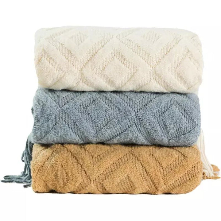Grand Plaid Canapé | Confort Douillet - Designix Plaid Blanc Crème 127x172cm