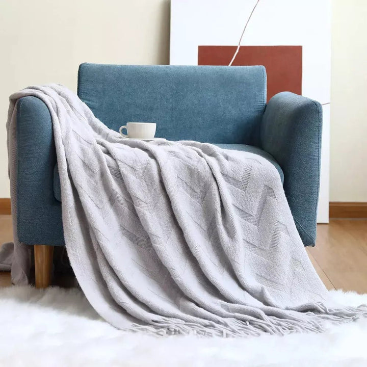 Grand Plaid Canapé | Confort Douillet - Designix Plaid Gris 127x172cm