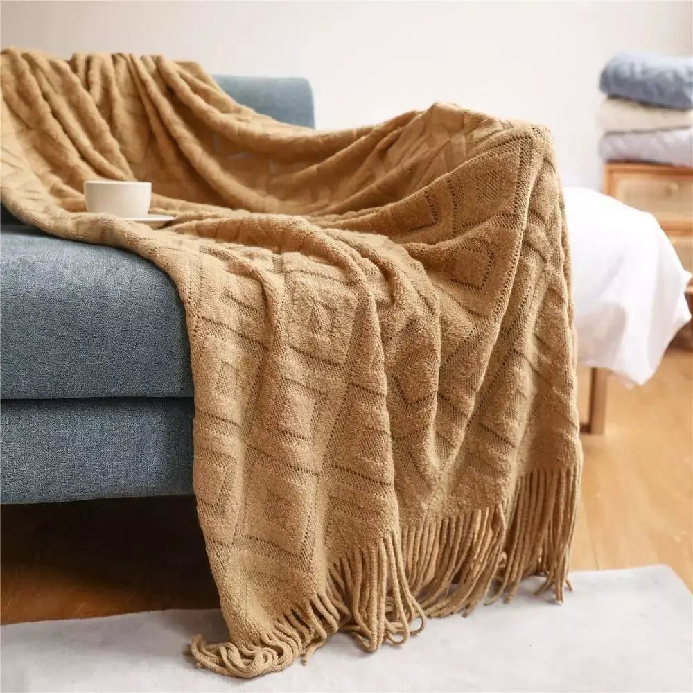 Grand Plaid Canapé | Confort Douillet - Designix Plaid Marron 127x172cm