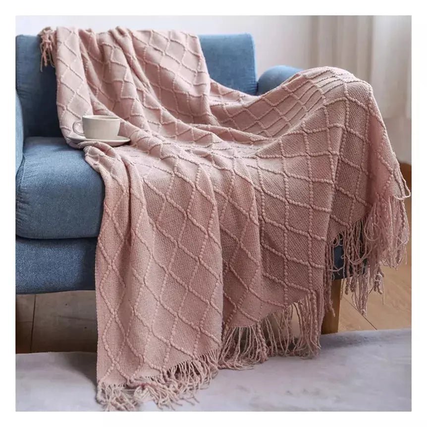 Grand Plaid Canapé | Confort Douillet - Designix Plaid Rose 127x172cm