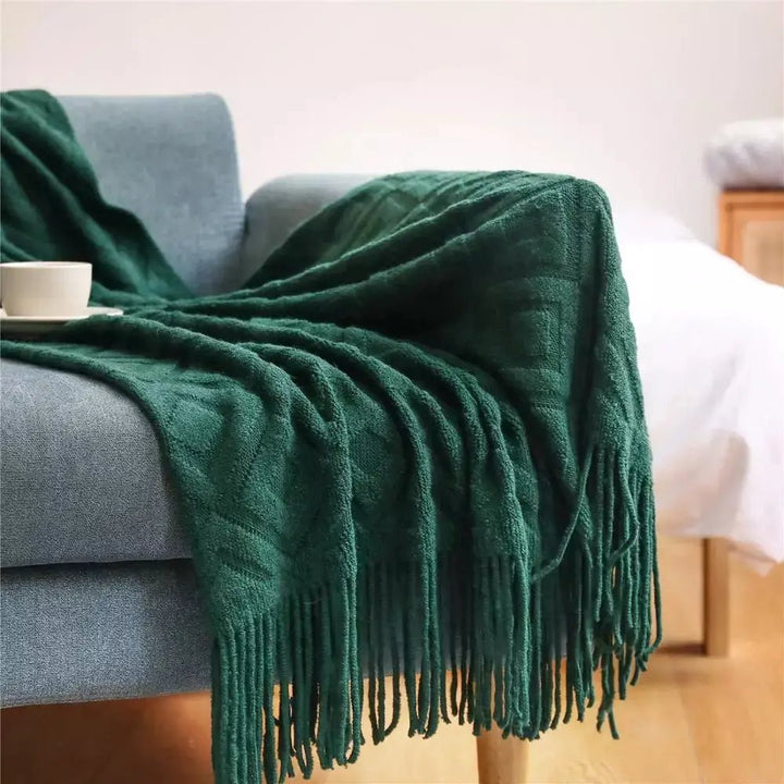 Grand Plaid Canapé | Confort Douillet - Designix Plaid Vert 127x172cm