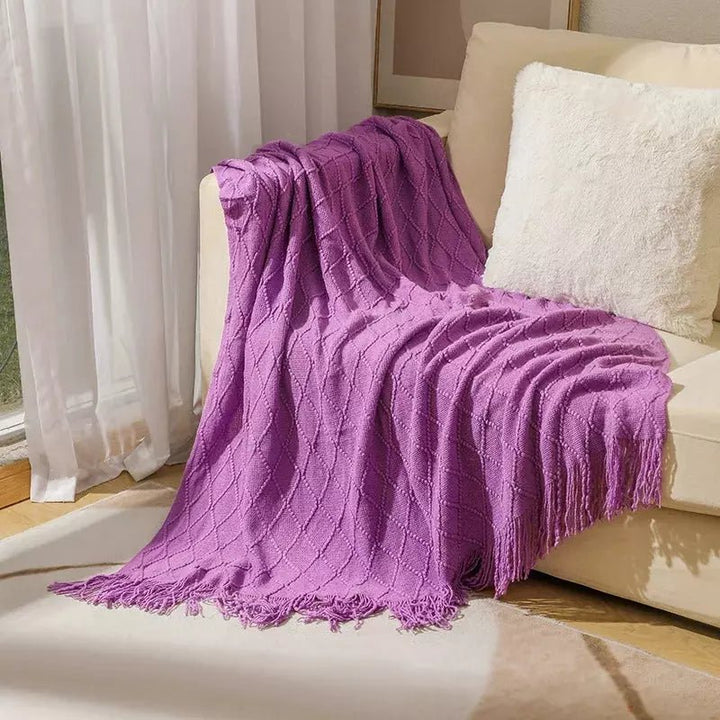 Grand Plaid Canapé | Confort Douillet - Designix Plaid Violet 127x172cm