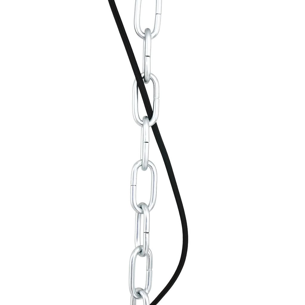 Suspension style industriel dôme métal noir Ø32 cm à diffuseur verre | Bikkel