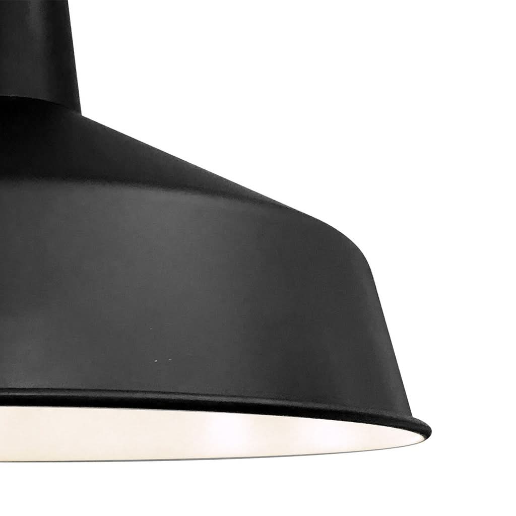 Détail de l'abat-jour cloche en métal noir mat | Designix