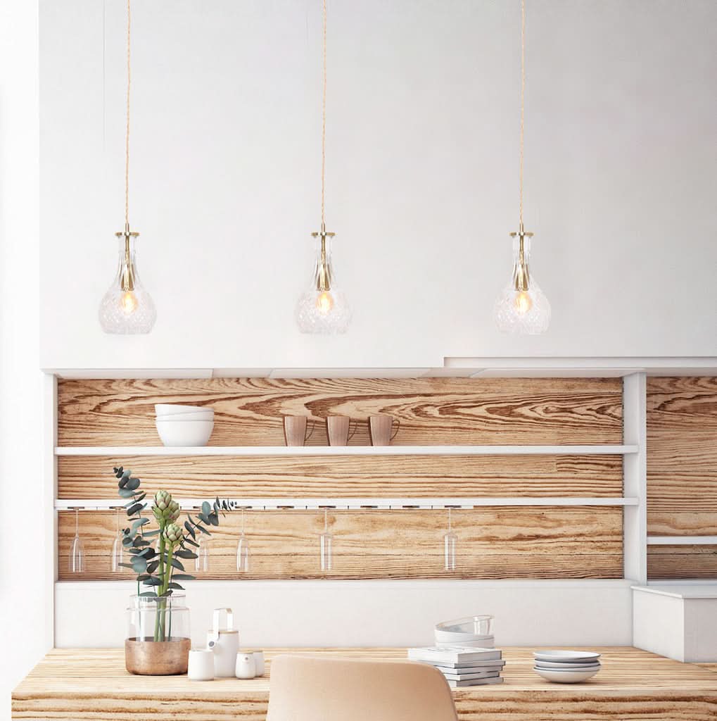 Lustre suspendu Grazio en verre 3493ME laiton | Designix - - https://designix.fr