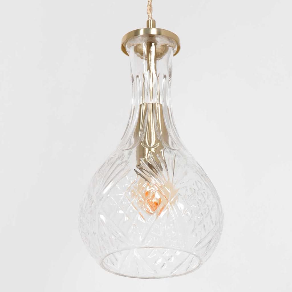 Lustre suspendu Grazio en verre 3493ME laiton | Designix - - https://designix.fr