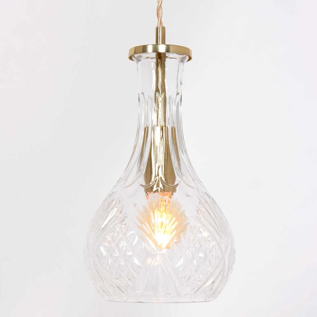 Lustre suspendu Grazio en verre 3493ME laiton | Designix - - https://designix.fr