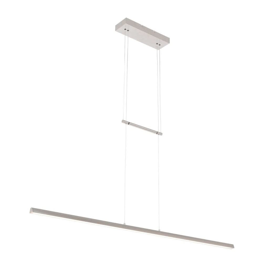 Suspension led cuisine barre acier linéaire Profilo – vue 2 – Designix.fr