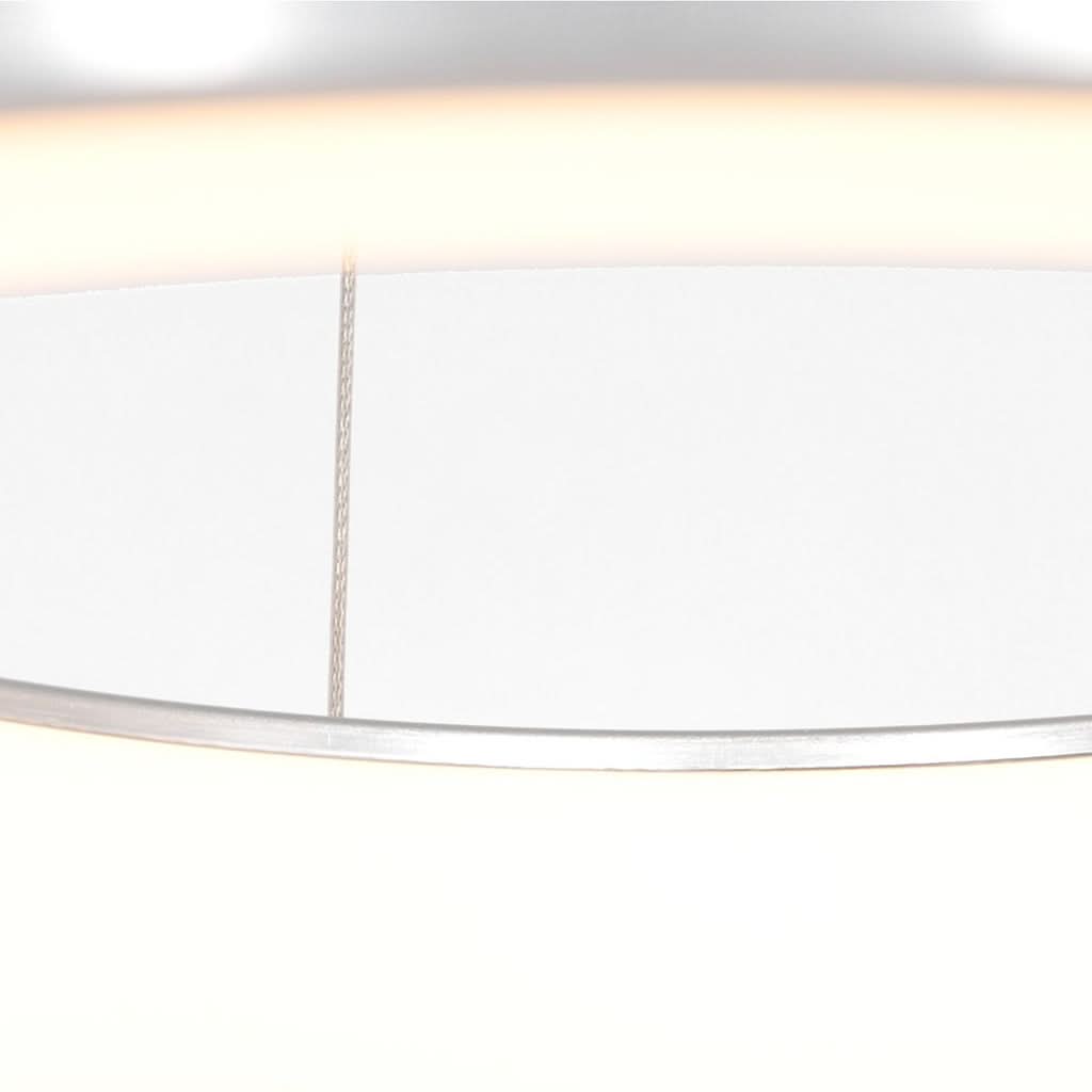 Lustre argenté Ringlede, suspension anneau LED 48 cm | Designix