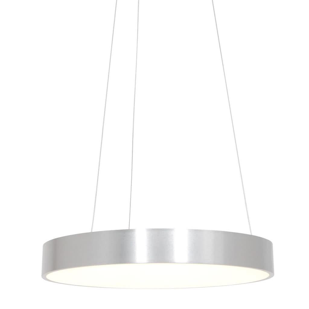 Lustre argenté Ringlede, suspension anneau LED 48 cm | Designix