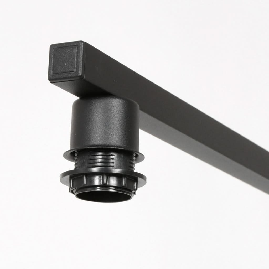 Douille E27 noire de la suspension barre, détail