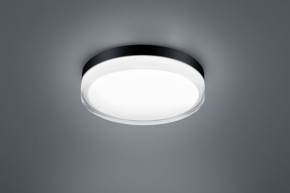 Plafonnier extérieur Tana noir, Ø 28 cm