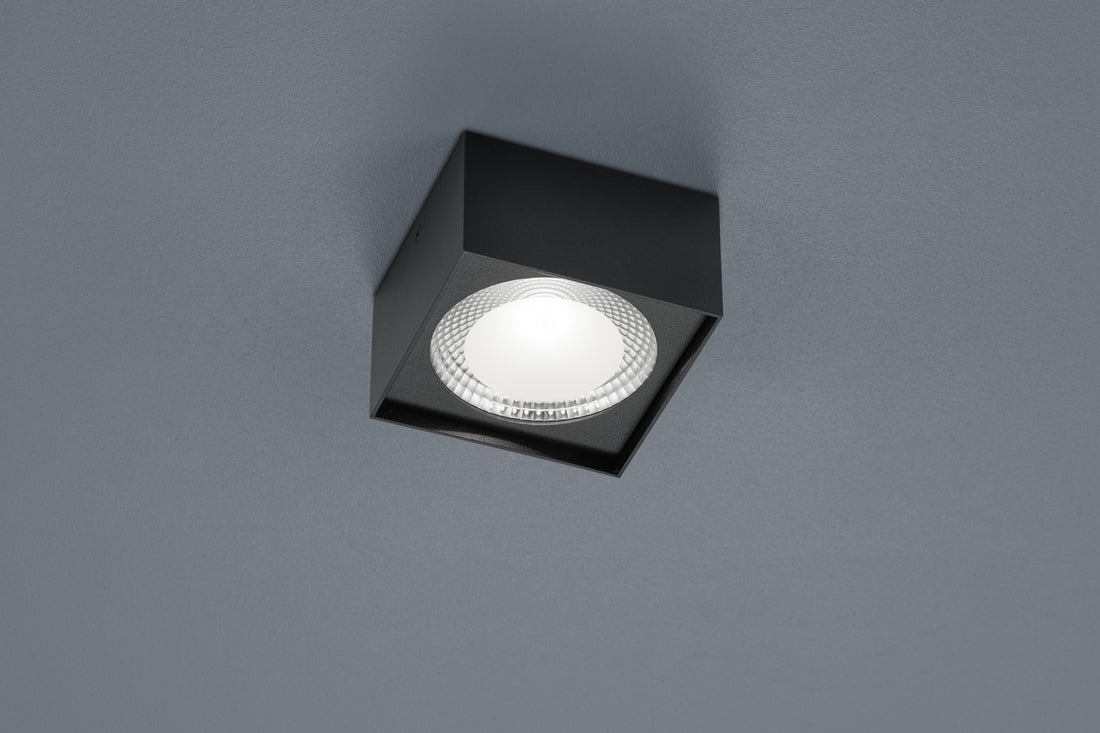 Plafonnier Kari noir, L 12 cm