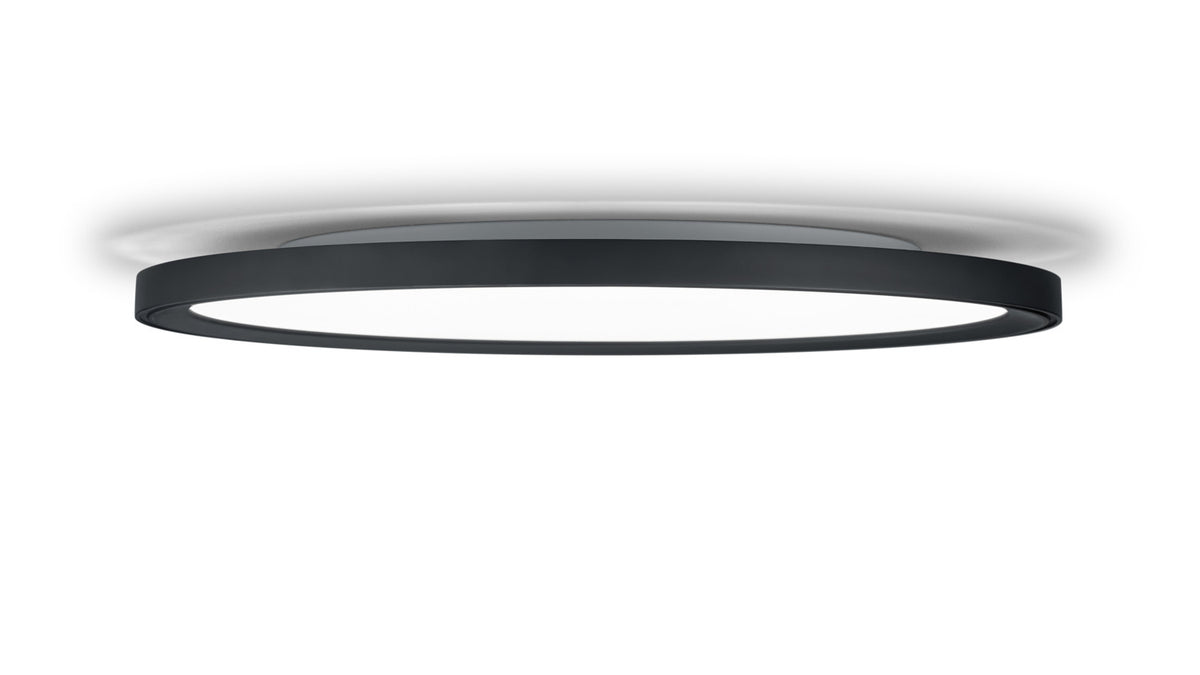 Plafonnier Dawa noir, Ø 55 cm