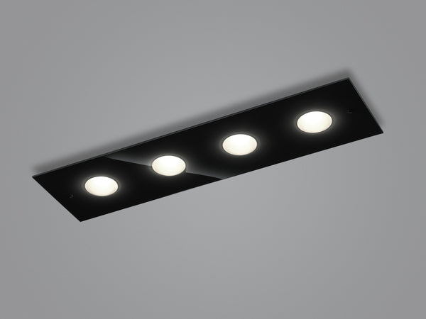 Plafonnier Nomi noir, L 75 cm