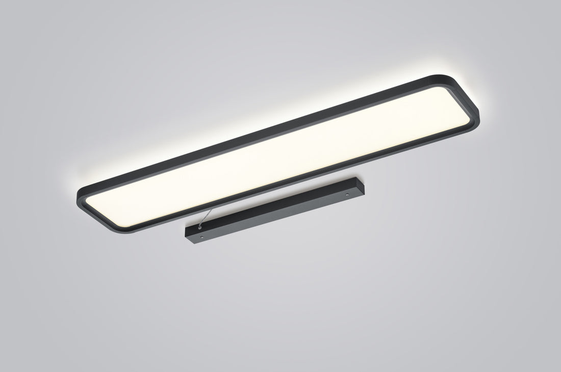 Plafonnier Vesp noir, L 120 cm