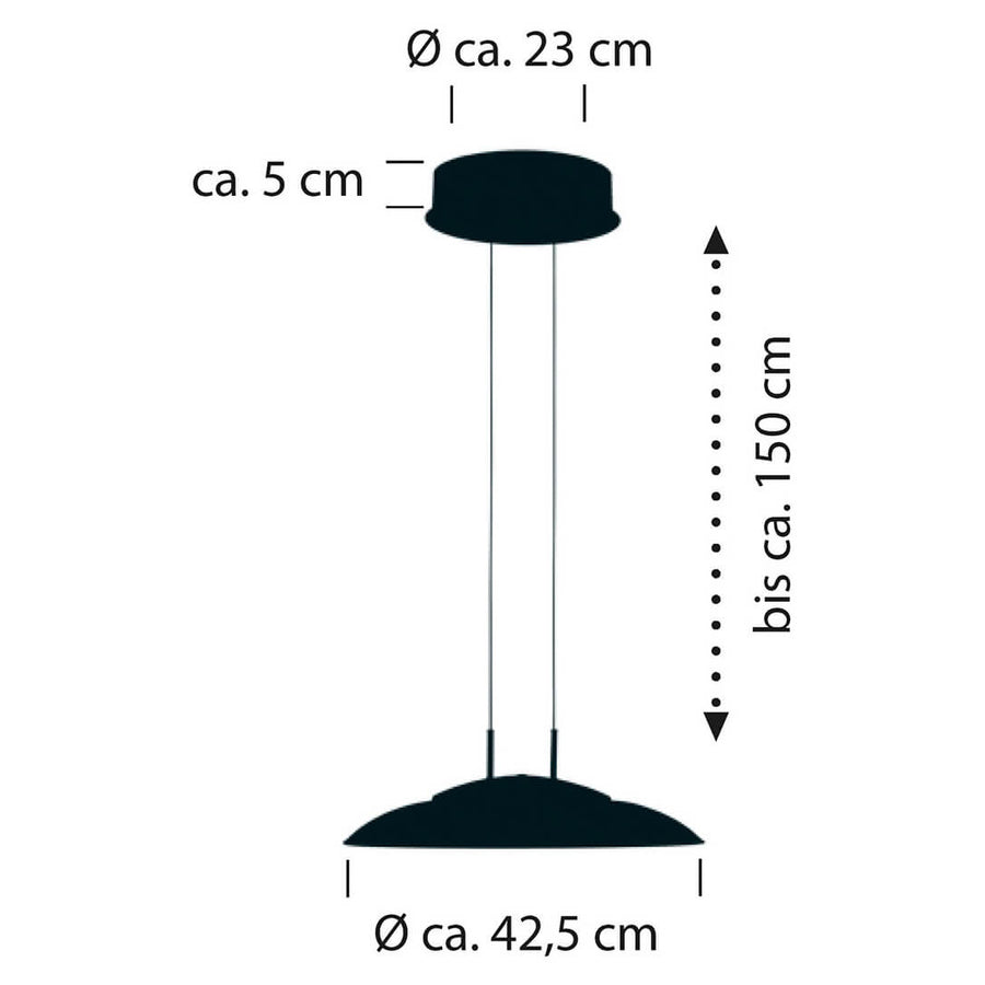 Suspension Findus laiton brossé, verre