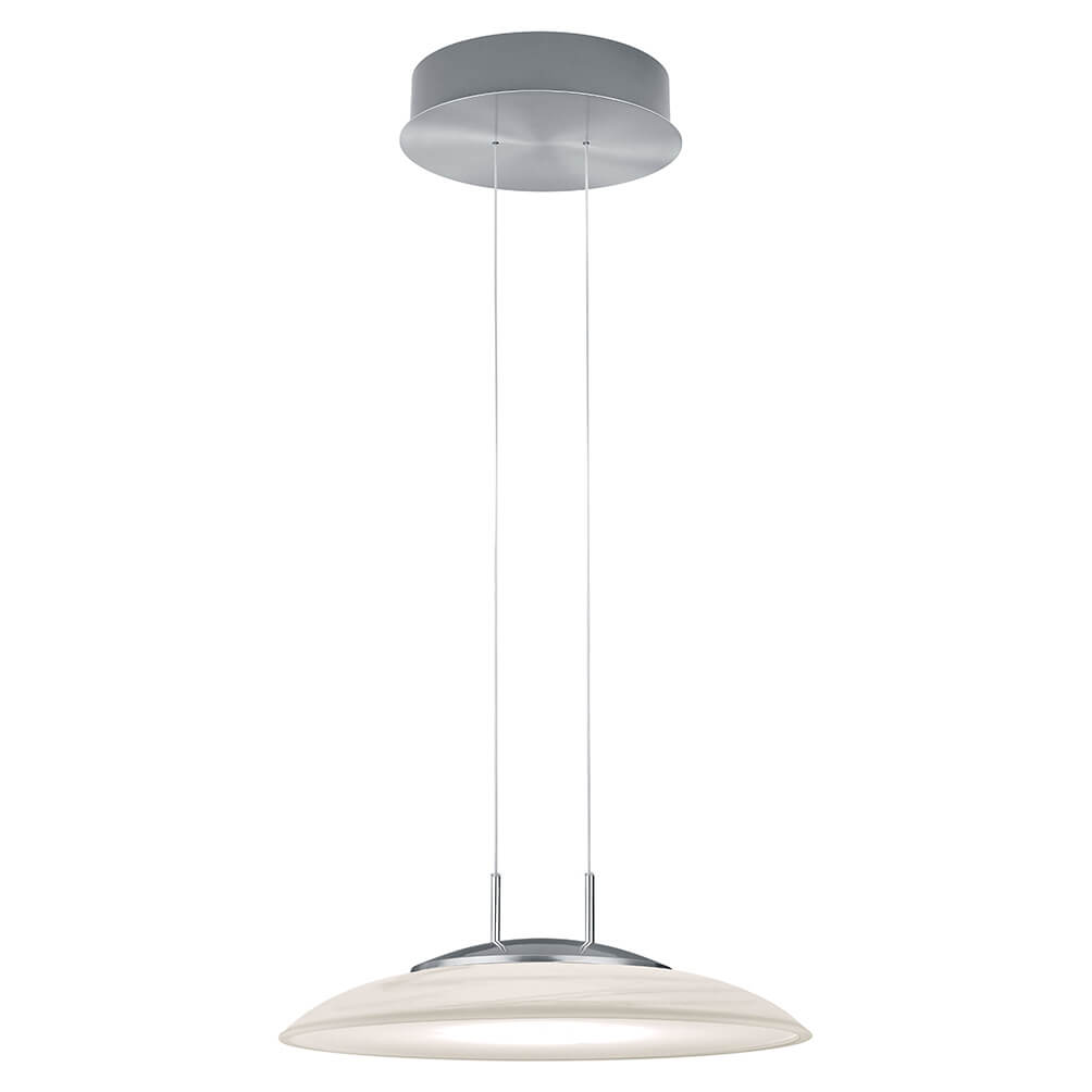Suspension Findus nickel satiné, verre