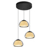 Suspension Luxxo noire et fumée, verre, Ø 54,5 cm