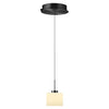 Suspension Abby anthracite et opale, verre, Ø 26 cm