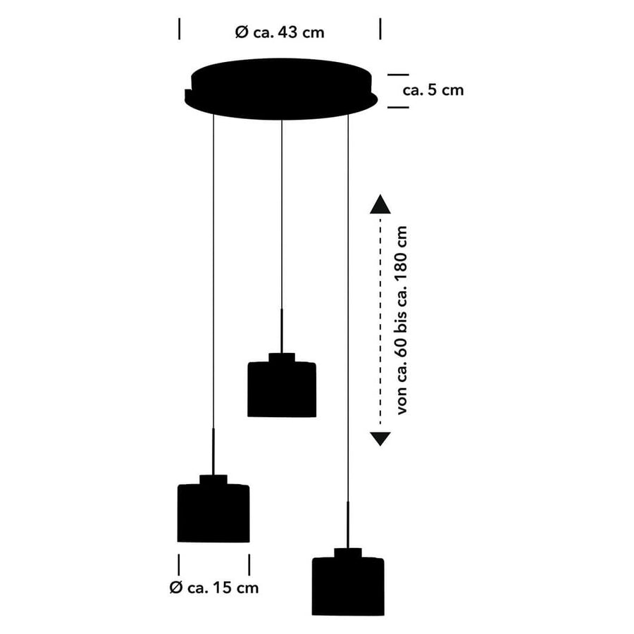 Suspension Abby aluminium et opale, verre, Ø 43 cm