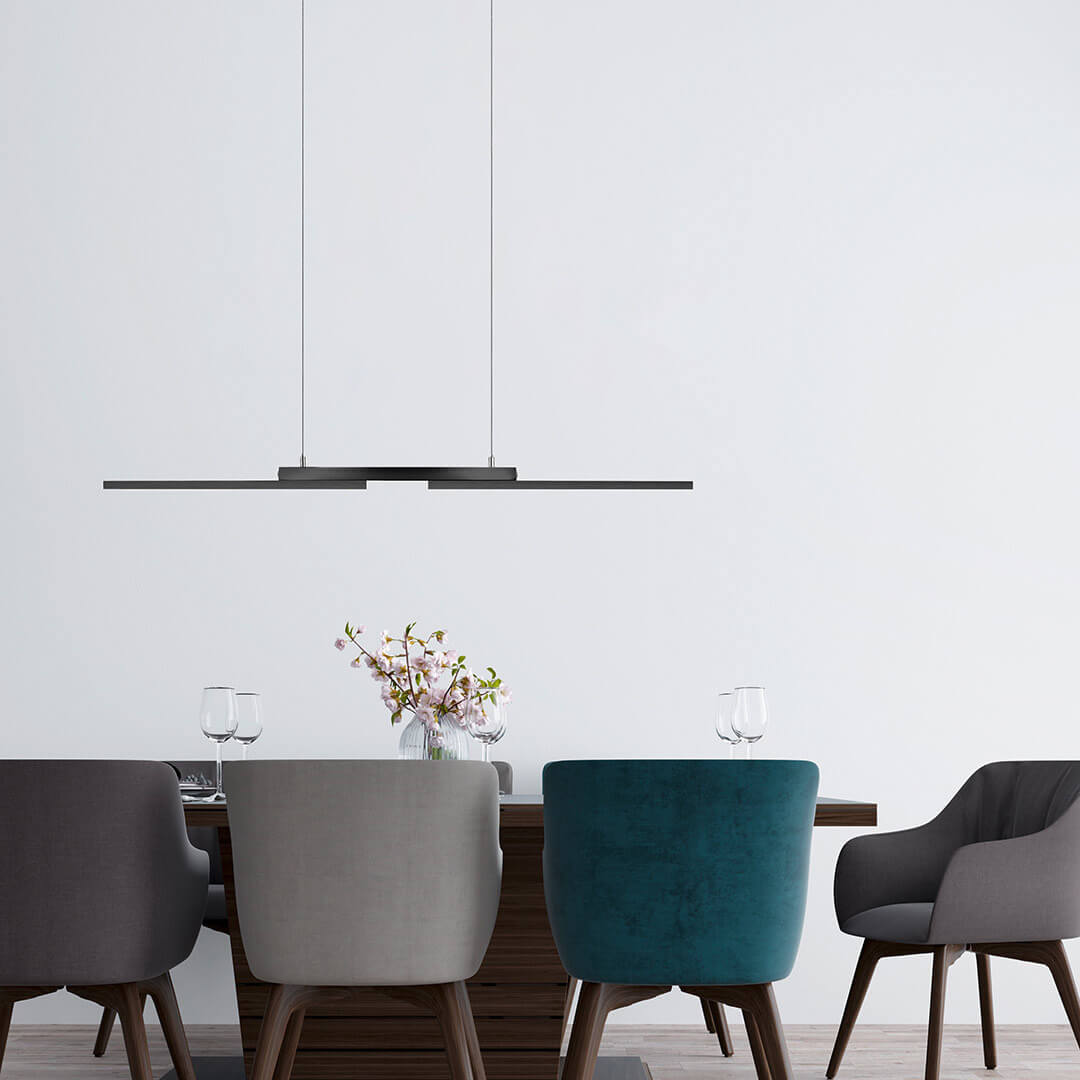 Suspension More nickel satiné, L 87 cm
