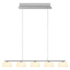 Suspension View aluminium et opale, verre, L 85 cm
