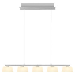 Suspension View aluminium et opale, verre, L 85 cm