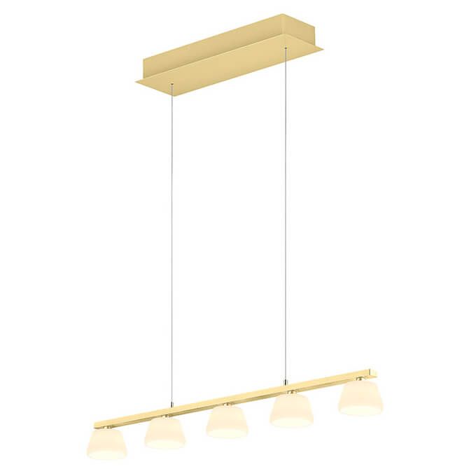 Suspension Jane opale, verre, L 86 cm