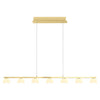 Suspension Jane opale, verre, L 122 cm