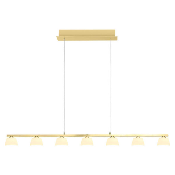Suspension Jane opale, verre, L 122 cm