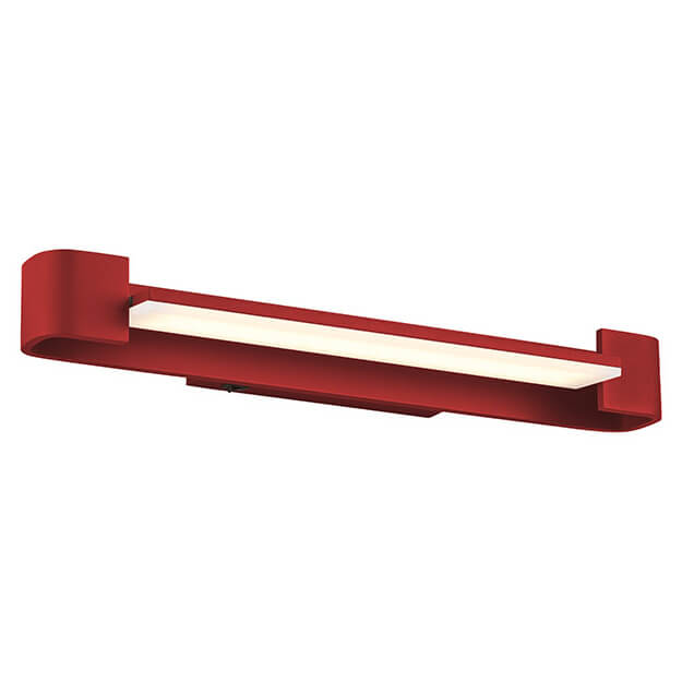 Vue en contre-plongée dévoilant le diffuseur blanc sous le bandeau rouge