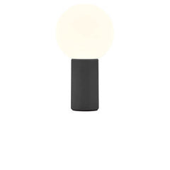 Lampe à poser sans fil Tiny noire, H 18 cm