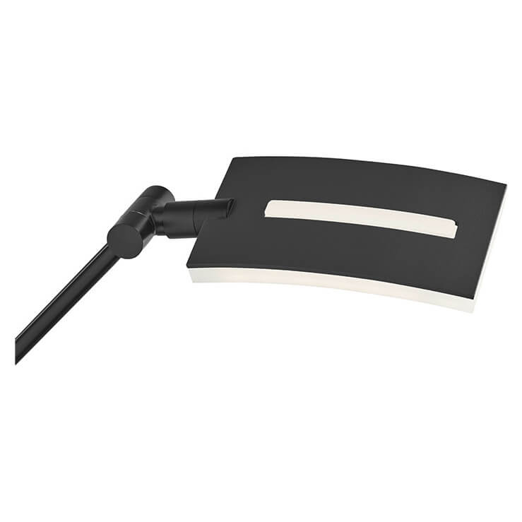Gros plan de la tête plate noire avec diffuseur blanc incurvé